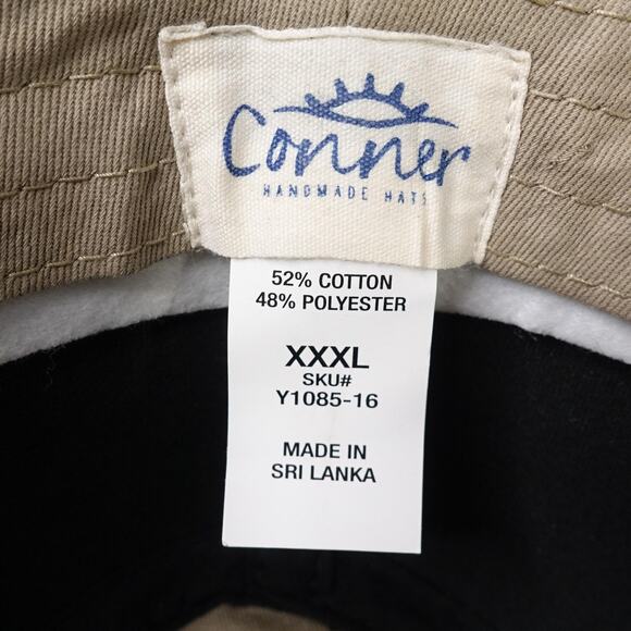 Conner Hat Outback Fitted Mens XXXL Brown Weathered Cotton Safari Outdoor WAXED - Picture 10 of 10